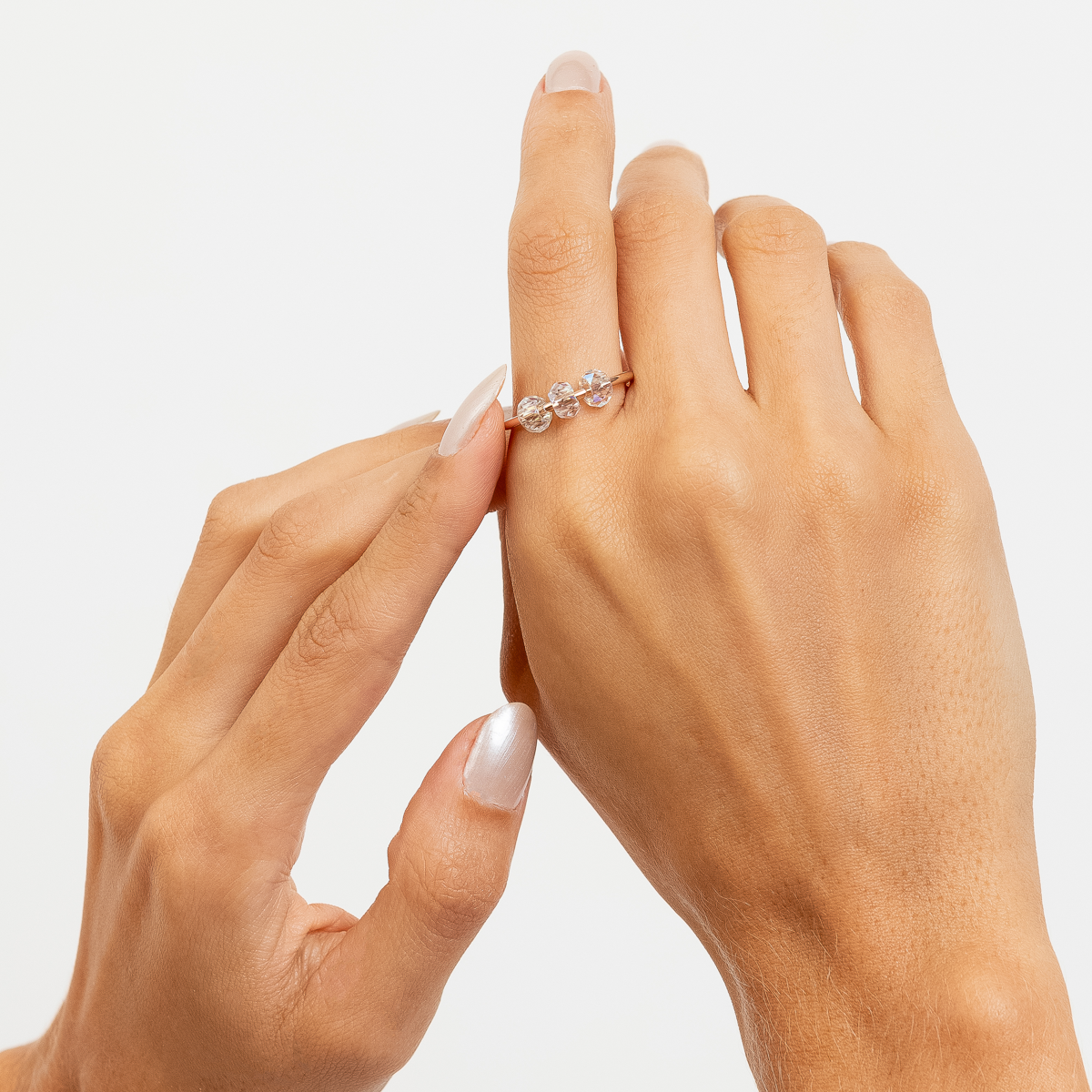 Bague Crysta Trio Or Rose