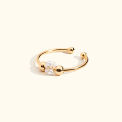 Bague Anxiété Femme Cristal Or